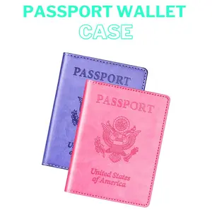 Passport Holder for Travel Cruise Essentials 2 Pcs, Passport Cover Wallet Case Travel Gifts Women Men Family, Passports Book Holders Vacation Accessories Must Haves
