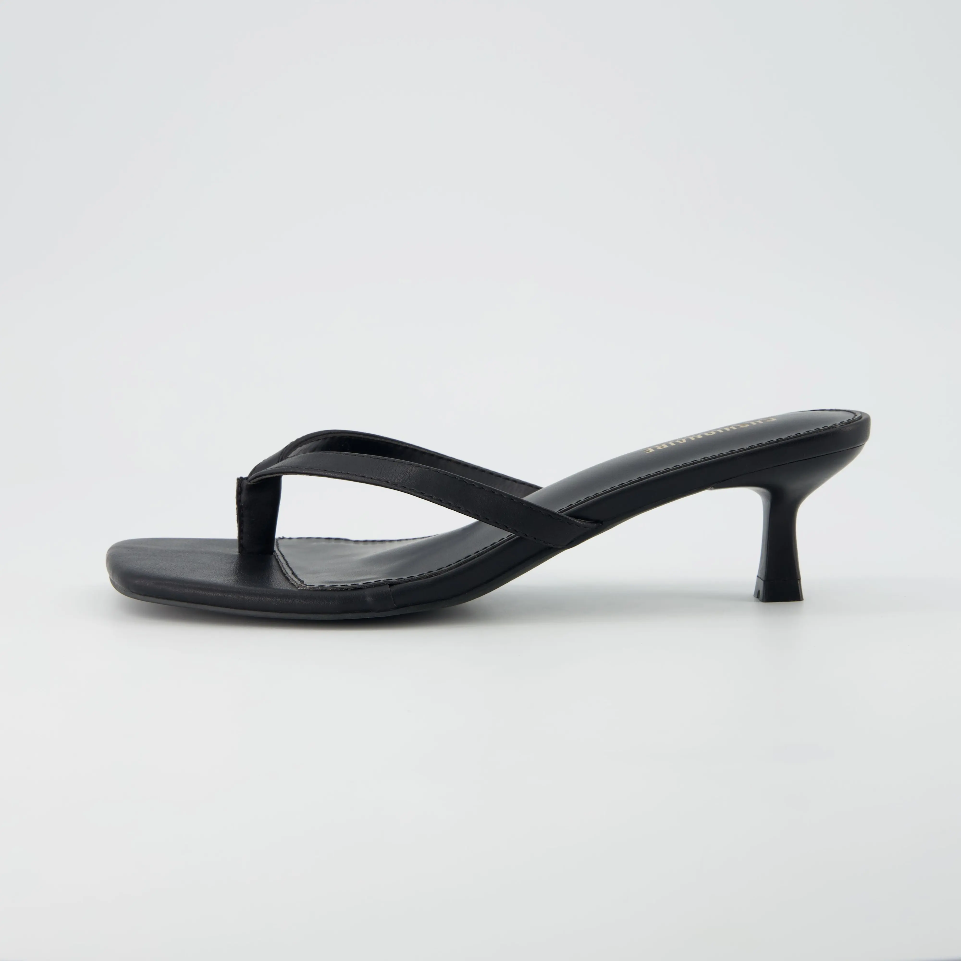 Cushionaire Miami Kitten Heels For Women | Thong Flip Flop Heeled Sandals With Slip On Design | Dressy Kitten Heel Sandals For Everyday Outfits