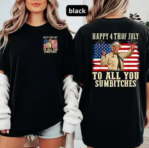 All You Sumbitches Shirt, Retro Smokey and the Bandit Funny USA Freedom T Shirt Patriotic Independence Day Graphic Tee For 4th Of July Celebrations And Gatherings