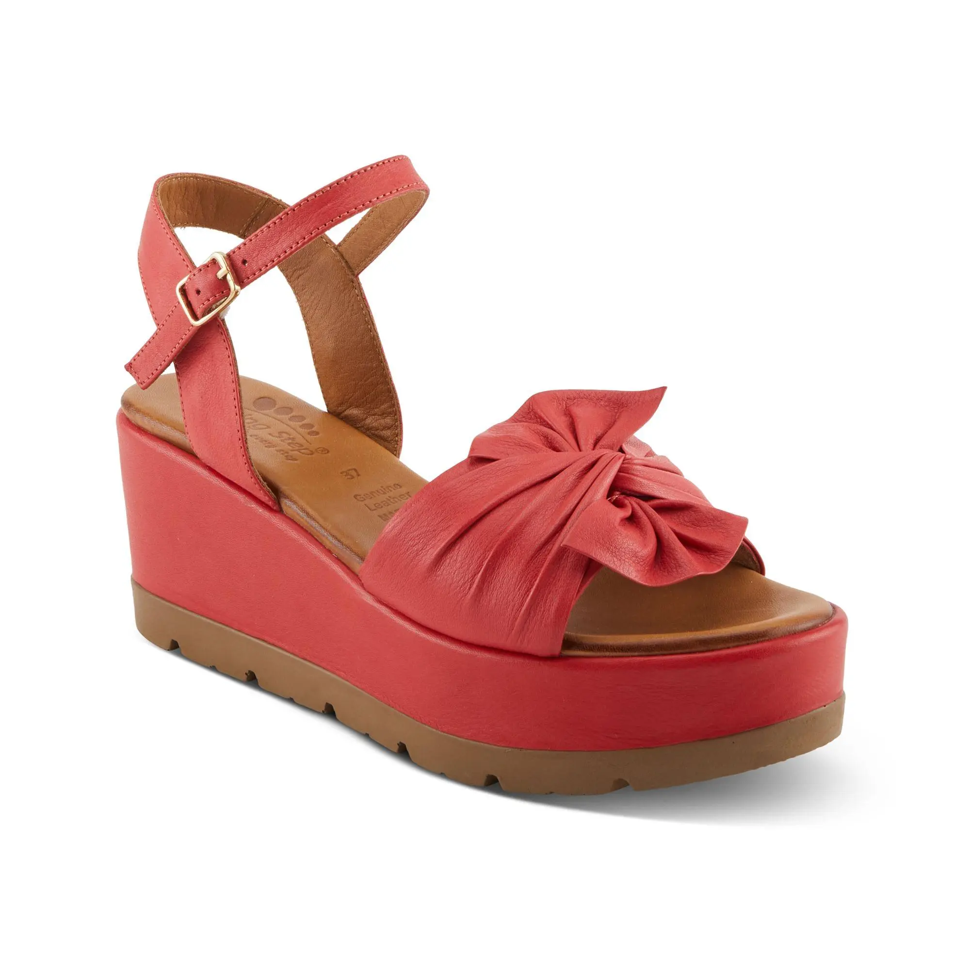 Spring Step Leather Platform Sandals - Wakefield