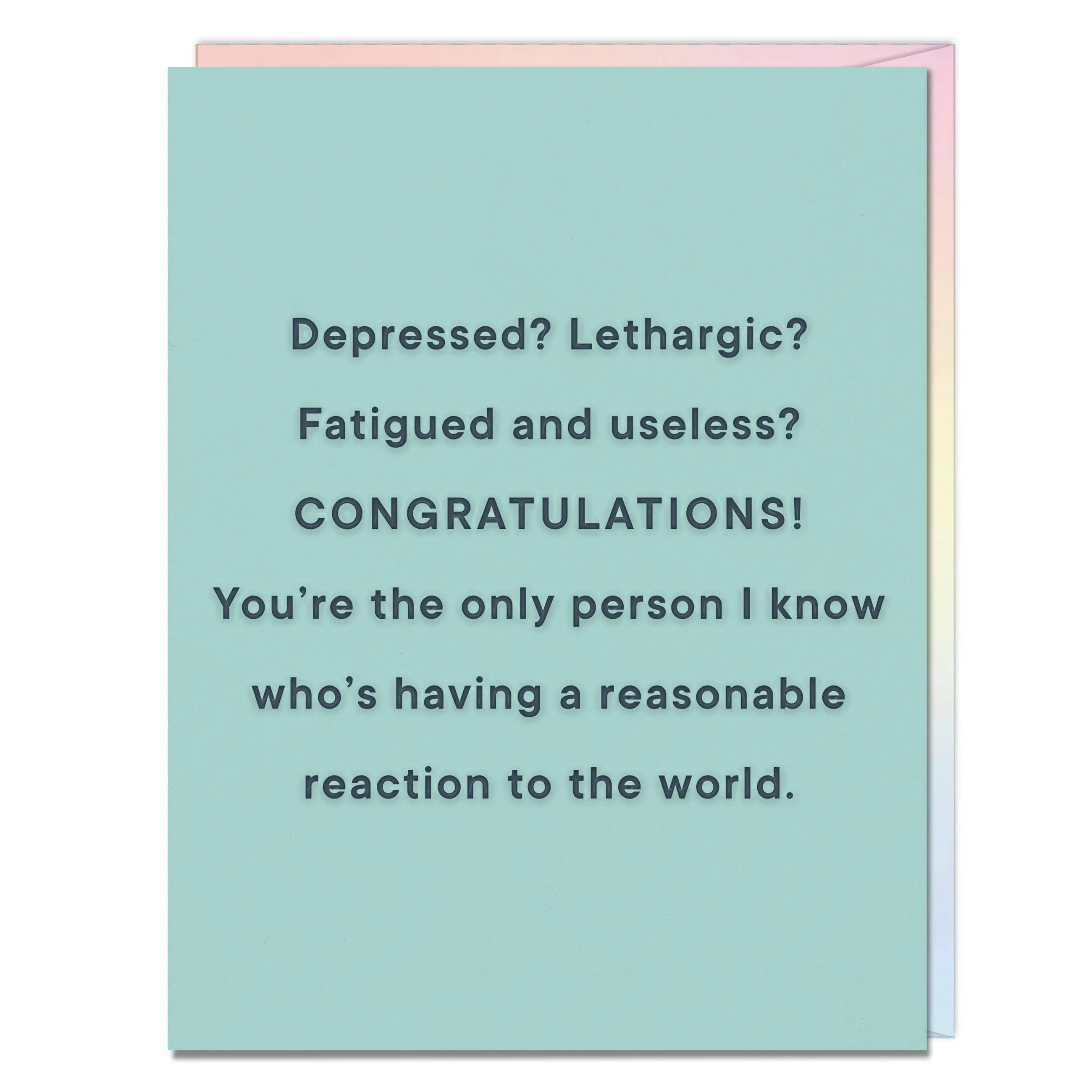 Reaction to the World Encouragement / Friendship Card Reaction to the World Encouragement / Friendship Card