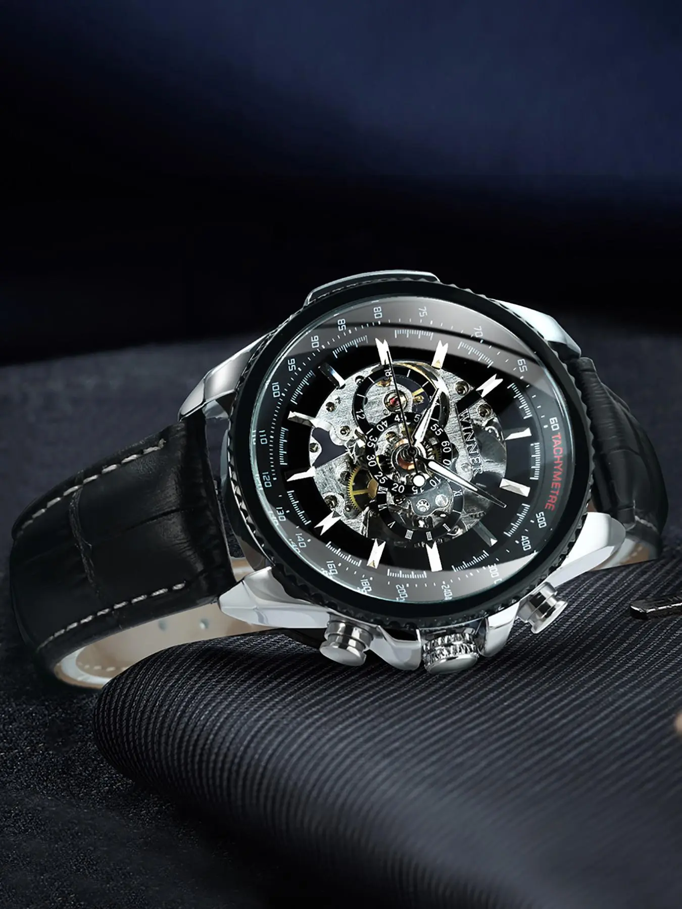 Men's Business Fashion Mechanical Watch, Fashion Watch with Luminous Hands, Casual Round Dial Watch for Party, Trendy All-match Watch for Birthday Gift with Box, High End Watch, Business Fashion Watches, Mechanical Style Watches, Business Wristwatch