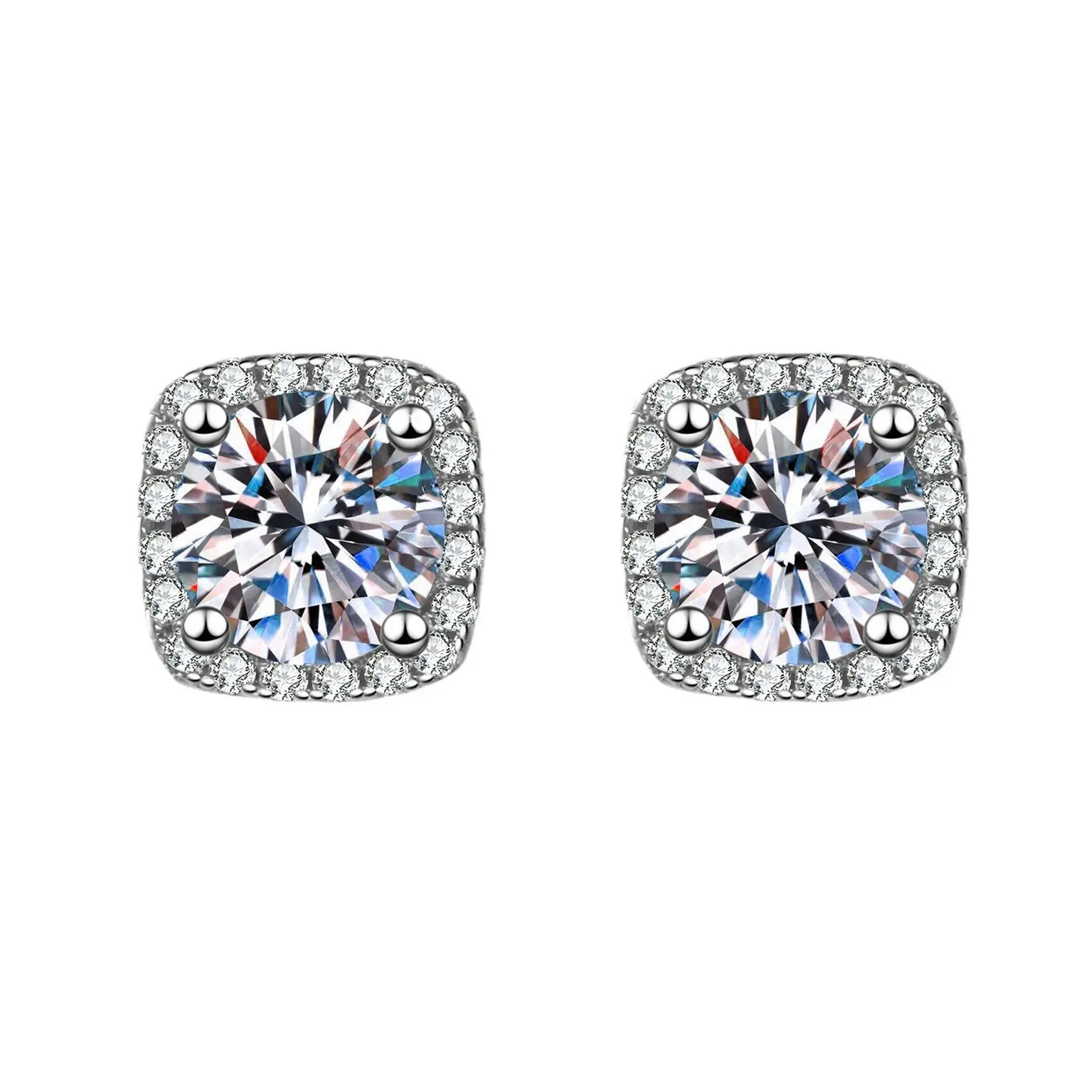 ED2 square pack earrings [1 carat]