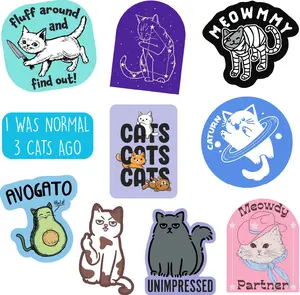Cat Sticker Extra Large Stickers for Adults Funny Adhesives with Memes Funny Stickers with Colorful Graphic Decals Sarcastic  Funny Cat  Multi