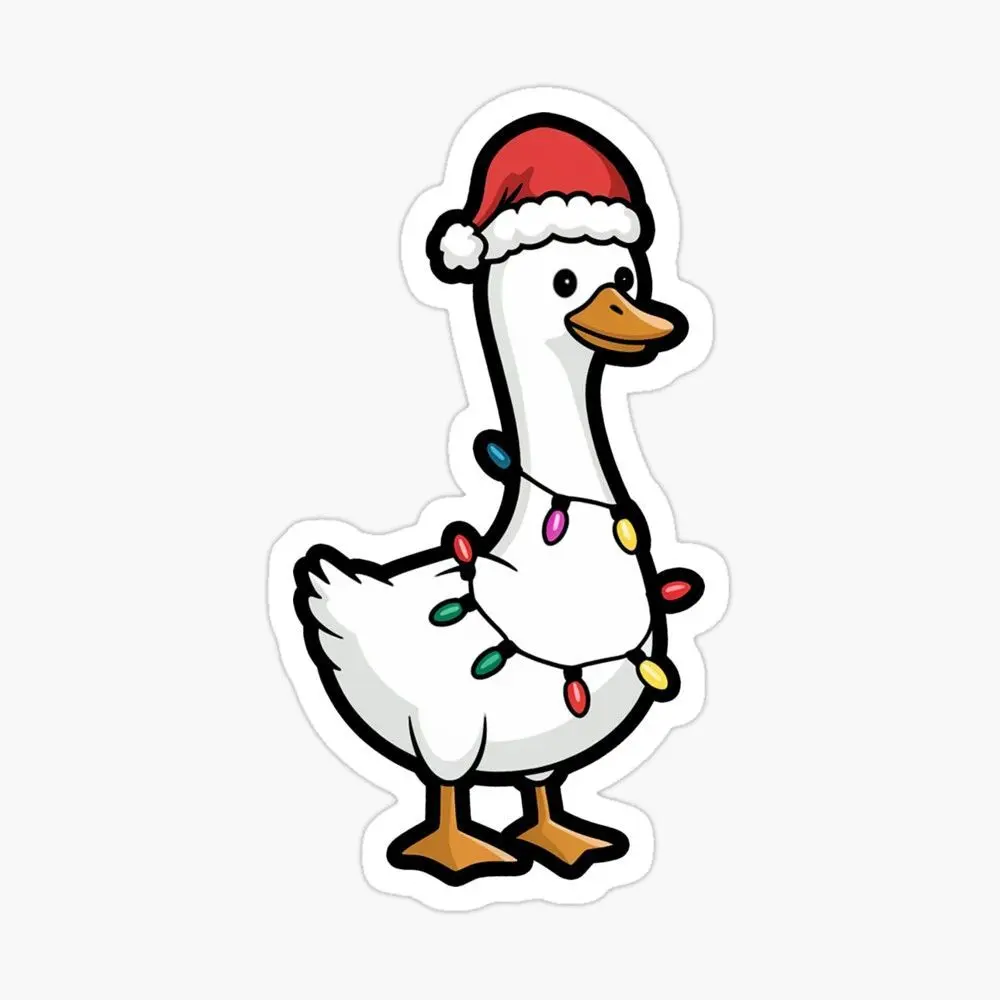 Silly Goose Lit Christmas Sticker
