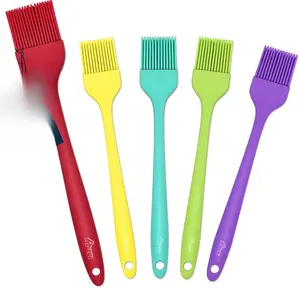 600℉ Heat Resistant BPA Free Silicone Marinading Meat Grill Basting Pastry Brush for Oil Butter Sauce Sausages Desserts Turkey Baster Grill Barbecue