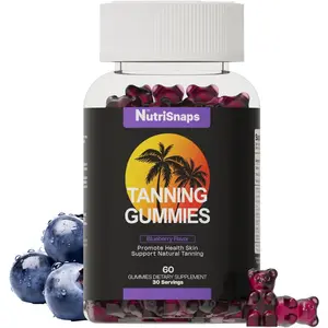 Tanning Gummies, Tanning Supplement for Adults Woman & Men, Daily Tanning Gummies for Skin Health & Pigmentation, Non-GMO, Vegan, Blueberry Flavor, 60 Gummies