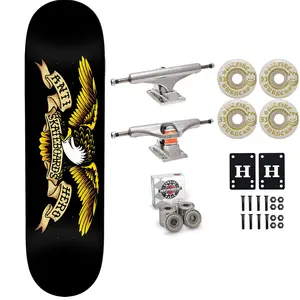Anti Hero Skateboard Black DBX Basalt 8.5" Independent Spitfire Premium Kit