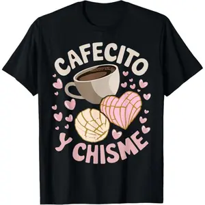 Coffee and Gossip Latina Mexican Baked Concha Pastry Conchas T-Shirt