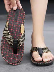 Men's Summer Home Outdoor Wear Resistant Anti-Slip Odor-Resistant Thick Sole Sandals Flip Flops, Casual Eva Material Shoes