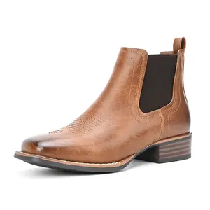 Women's Chelsea Boots Fashion Lug Sole Heel Slip on Elastic Ankle Booties