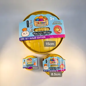 15cm Giant Squishy Bun Mystery Toy, Super Soft Slow-Rising Dumpling Stress Ball, Kawaii Steamed Bun Squeeze Fidget Toy for Kids Adults, Anxiety Relief Sensory Toy, Easter Basket Stuffers