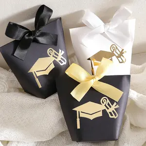 Graduation Cap & Diploma Pattern Candy Box, 20pcs/set Graduation Party Favors Box, Gift Wrapping Box for Graduation Party, Party Supplies