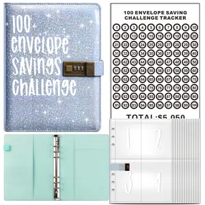 The 100 Envelope Challenge, helping you save $5050 | A5 cash envelope organizer, savings challenge planner and budget envelopes, enabling you to achieve savings easily within 100 days
