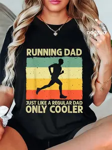 100% Cotton Funny Running For Men Dad Marathon Runner Coach Marathoner T-Shirt