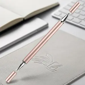 2-in-1 Stylus Pen for iPad Android Tablets & Phones, Capacitive Touchscreen Pen with Ballpoint, Precision Drawing Writing Tool for Students Office Note Taking & Digital Art, Portable and Accurate.