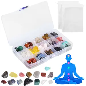 15 Assorted Tumbled Stones and Crystals Bulk, Irregular Rocks Natural Polished Gemstones and Crystals Quartz for Wicca Reiki Chakra Healing Meditation Home Indoor Decorations Christmas Day Gift - Home Improvement.