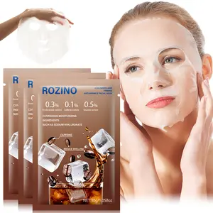 5 - piece Iced Americano Firming Anti - wrinkle Facial Mask, Contains 0.3% Niacinamide, 0.1% Caffeine, 0.5% Glucose, and Sodium Hyaluronate for Moisturization, Reduces Swelling, Brightens Skin