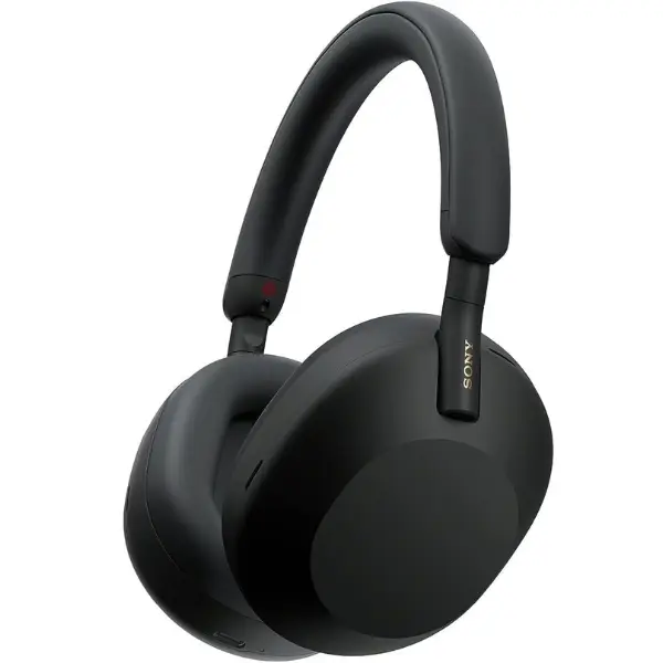 Sony WH-1000XM5 Bluetooth Wireless Headphones, Noise Cancelling and Hands-Free Calling, Lightweight and, 30-Hour Battery Life, Black Audio Charging