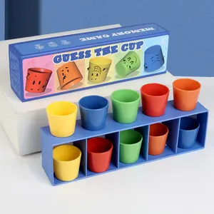 Colorful Cup Sorting Game Set for Kids, Fun Memory & Logic Challenge, Double Player Blind Guessing Game, Christmas Gift Idea
