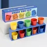 Colorful Cup Sorting Game Set for Kids, Fun Memory & Logic Challenge, Cognitive Challenge, Double Player Blind Guessing Game, Christmas Gift Idea