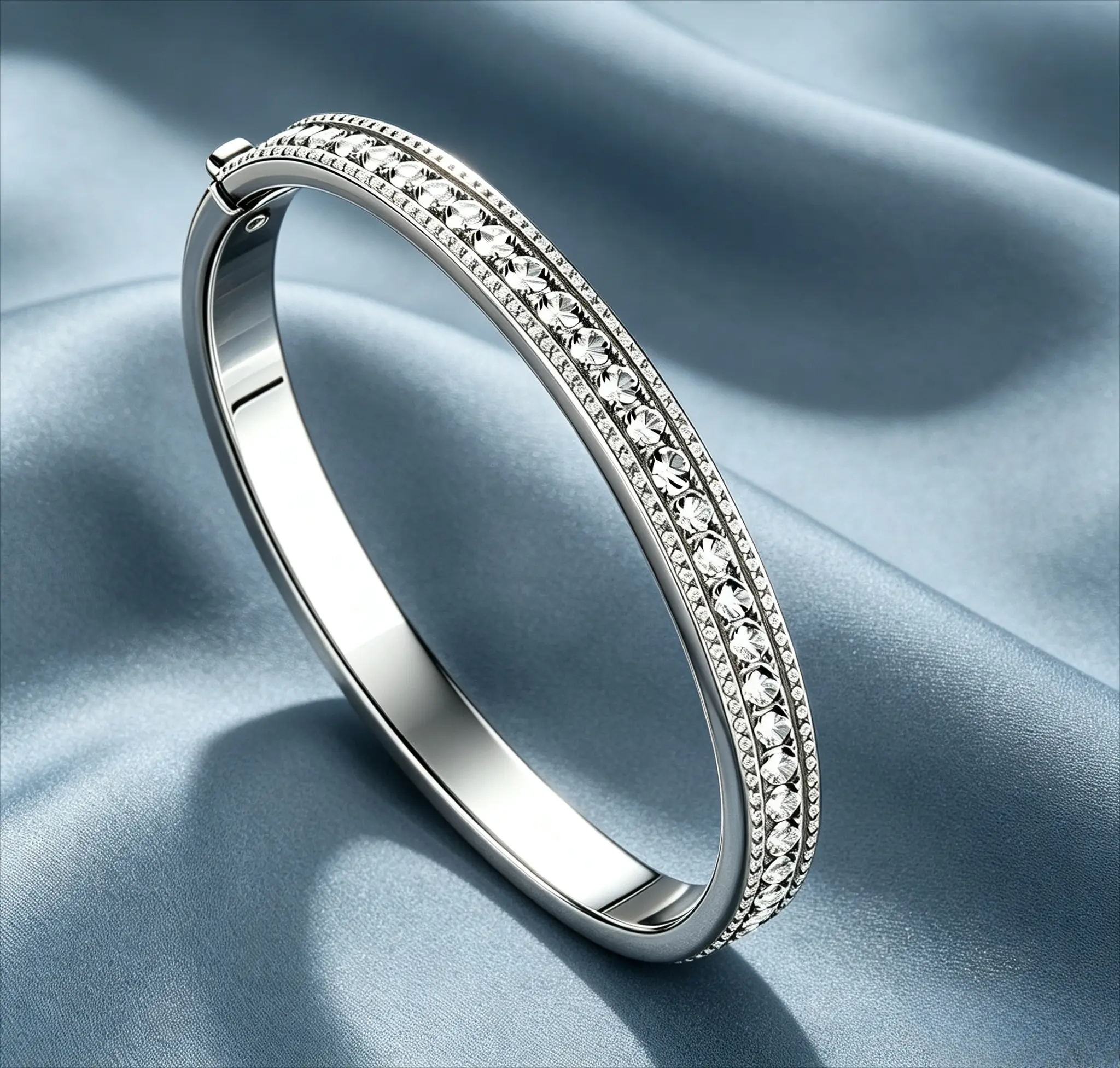 14K Gold Plated Cubic Zirconia Tennis Hinged Bangle Bracelet, Pave Full Sparkle Stackable Cuff Bracelet, Luxury Statement Jewelry Gift for Women Daily Wedding Party Wear
