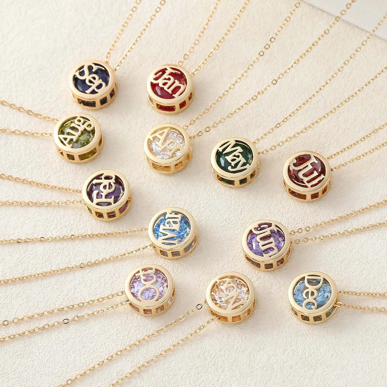 Modern Colorful Pendant Necklace for Women, Reversible Metal Coating with a Double-Sided Hollow Design, Casual Clavicle Chain for Daily Wear, Female, December