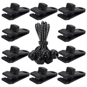 Tarp Clips Heavy Duty Lock Grip,20Pack Tarp Clamps,Shade Cloth Clips Fasteners,Pool Awning Cover Bungee Cords Clips