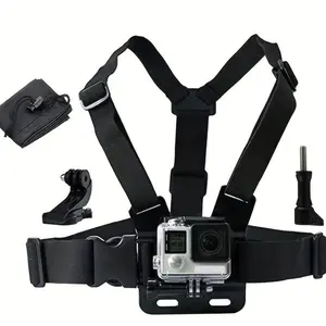 Outdoor Sports Action Camera Chest Strap Accessories, 1 Set Magnetic Suction And Rotation Interface Stabilizing stand Set, Combined With Outdoor Sports Phone Camera No slipping Holder