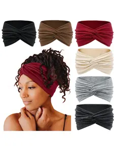 New ultra wide women's headband elastic cross hair accessory yoga running sports headscarf headband
