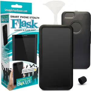Smuggle Your Booze Smartphone Flask - Handy For Concerts - Sporting Events - Stealth Sipping 4oz Capacity