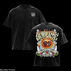 Retro Punk-Style Sublime Band T-Shirt Featuring Skull And Sun Design Made From Soft Breathable Fabric For Comfortable Wear Ideal For Concerts Street Style Or Showcasing Your Personality In The Urban Jungle Unisex T-Shirt