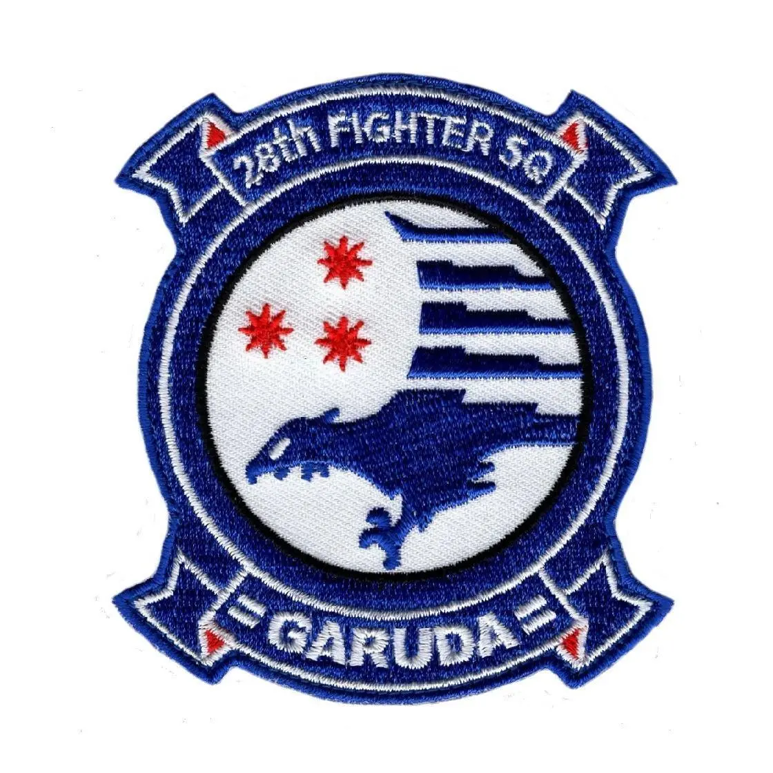 28th Fighter Squadron Garuda Hook Fastener Patch (3.5 X 3.0)