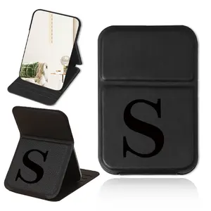 Travel Foldable Makeup Mirror, Portable and Durable PU Material, Ideal for Men & Women, Perfect Holiday Gift, Daily Beauty Tool, Folding Makeup Mirror