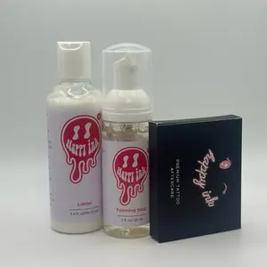 Happy Ink Premium Tattoo Aftercare Bar Soap and Unscented Lotion Set - Aloe-Infused Cosmetics for Sensitive Skin
