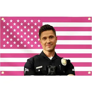 Tim Bradford Flags 3x5Ft, eric flag winter American pink Tapestry,With 4 Brass Grommets,For College Dorm Room Decor,Outdoor Parties,Tailgates Yard,Room Decorationchic design  room bedroom