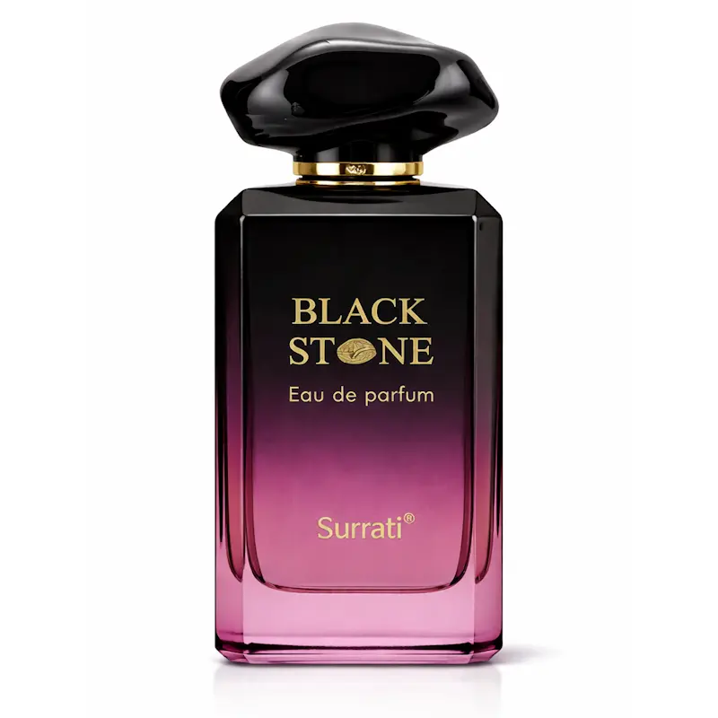 Surrati Black Stone Perfume - 100 ml Unisex Fragrance for Adults, Chemical-Free, Elegant Blend, Long-Lasting Premium Scent, Luxurious Black Stone Aesthetic, Blueberry-Infused Everyday Wear Perfume