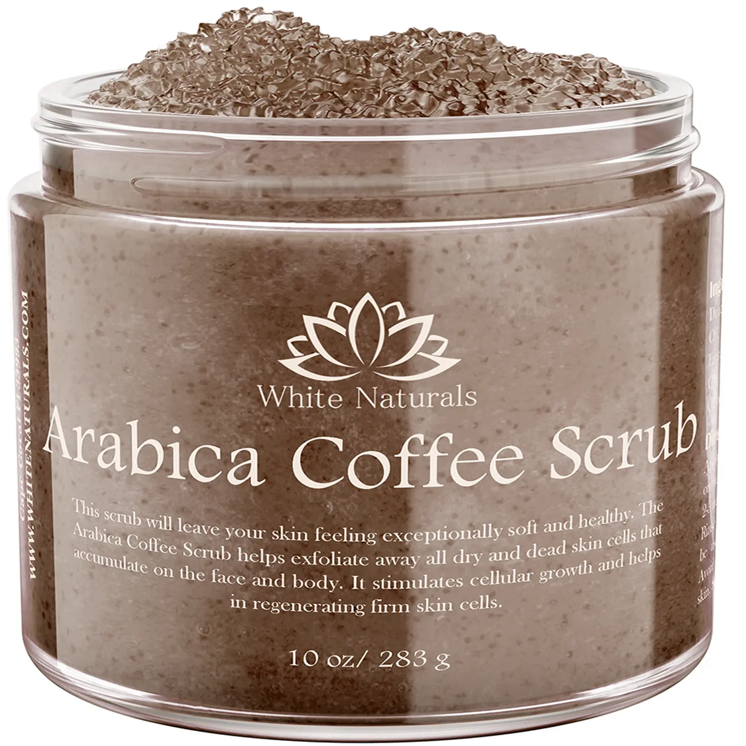 Arabica Coffee Scrub, Organic Moisturizing and Exfoliating Scrub for Body, Face, Hand and Feet ,Scrub For Smoother, Softer & Healthier Skin