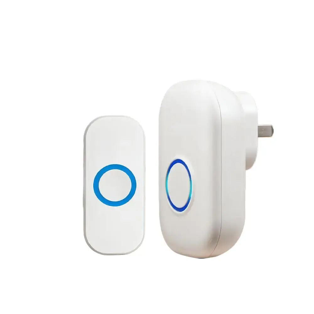 Wireless Doorbell for Elderly, 1000ft Long Range, Easy Plug-and-Play Installation, IP55 Waterproof, 38 Chimes, 4 Adjustable Volume Levels, LED Flashing Light, Loud Door Bell for Home, Office & Hearing Impaired, Plastic, Home Security System, Screws