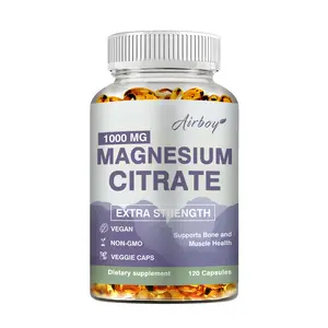 Magnesium Citrate - Supports Heart Health, Bone Health, Nerve Calming - Dietary Supplement - 60/120 Capsules