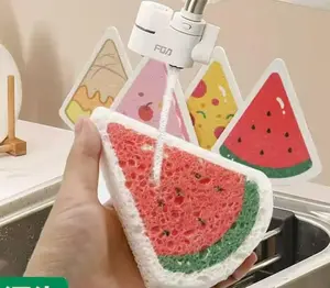 FGM Eco-Friendly Cleaning Sponges - Thick Absorbent Pad Double-Sided Dishwashing Sponge Set - Scratch-Free & Safe for Kitchen - 4-Pack Variety Pack Cleaner