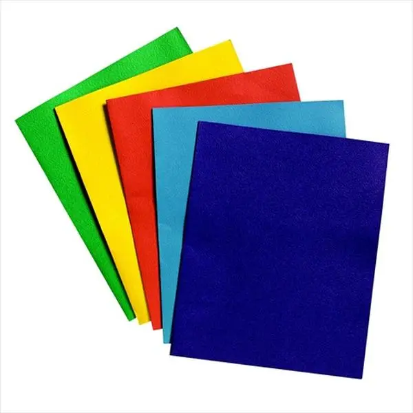 School Smart 084882 Faux Leather 2-Pocket Small Folder - 12 in l x 9 in w, Closed on All 3 Sides, Double Reinforced Edges - Pack of 25