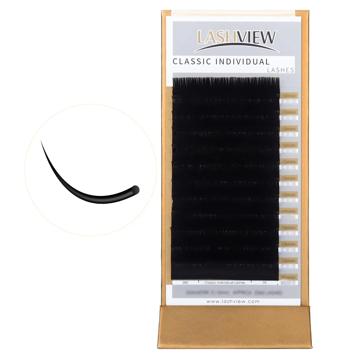 LASHVIEW 0.15/0/20 Eyelash Extensions Individual Lashes Premium Single &Classic Lashes Natural Mink Semi Permanent Eyelashes