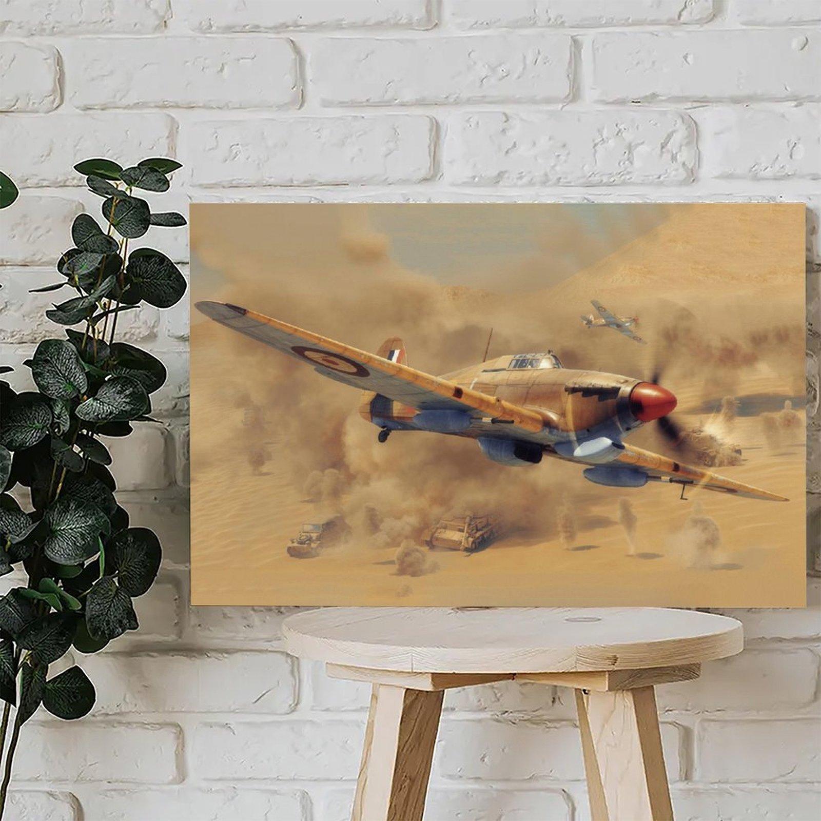 Military Fighter Poster for WW II Hawker Typhoon Poster Decorative Painting Canvas Wall Art Picture Print Modern Family Bedroom Decor
