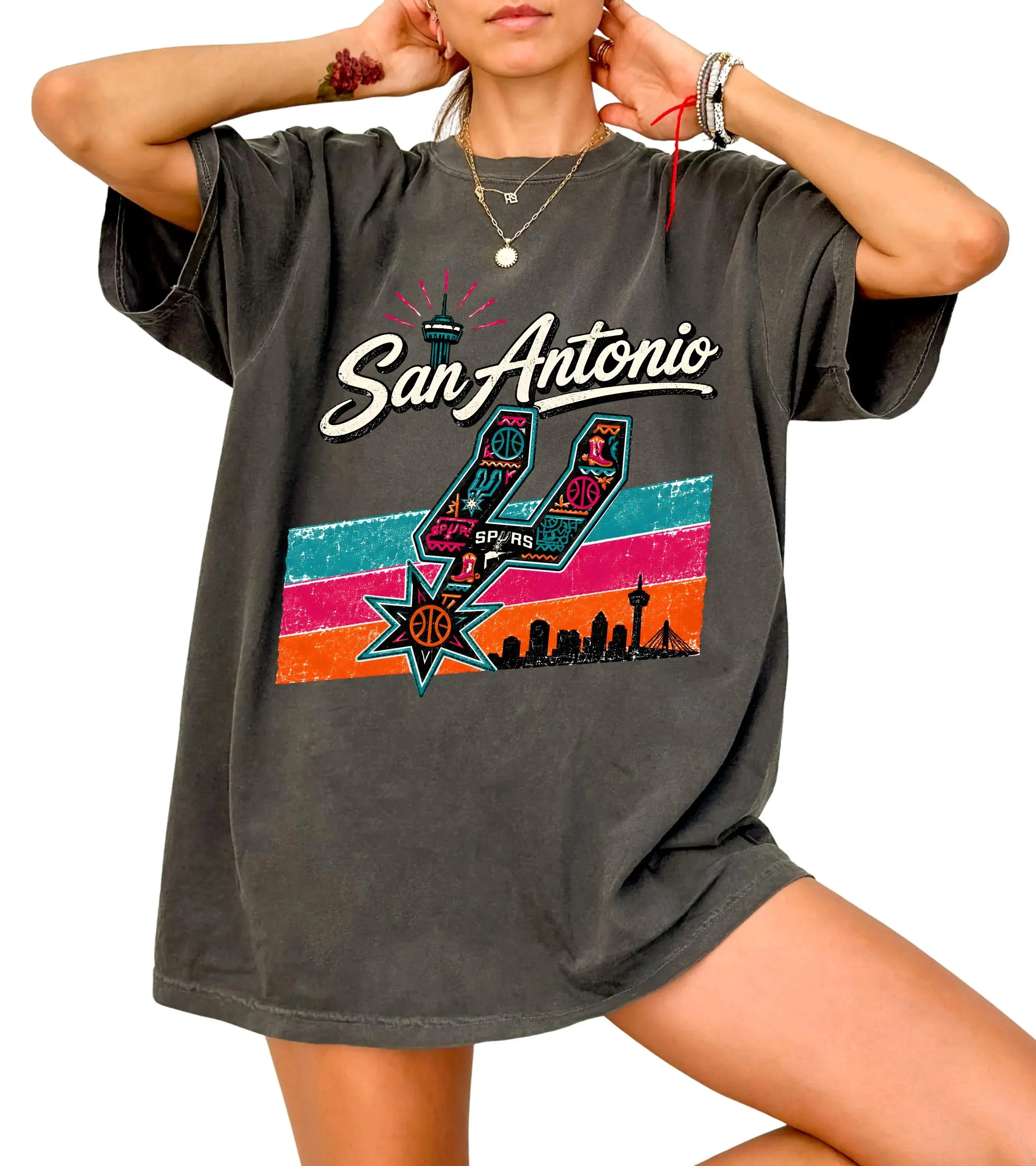 [Sale off up to 65%][Free Ship] Vintage Go Spurs Go Shirt, San Antonio Basketball Fan Tee, Spurs Game Day Shirt, Retro Basketball Team Spirit Gift