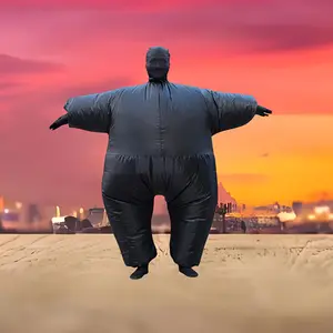 2 Piece Inflatable Full Body Costume Set - Polyester & Plastic Air-Blown Jumpsuit for adults from 5'3" to 6'3" for masquerade balls