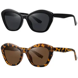 2-Pack Bifocal Sunglasses Women Reading Glasses Cat Eye Oversized Sun Readers Designer Frame Progressive Polarized Sun Big Lens Stylish Ladies Large Driving Cute Eyewear