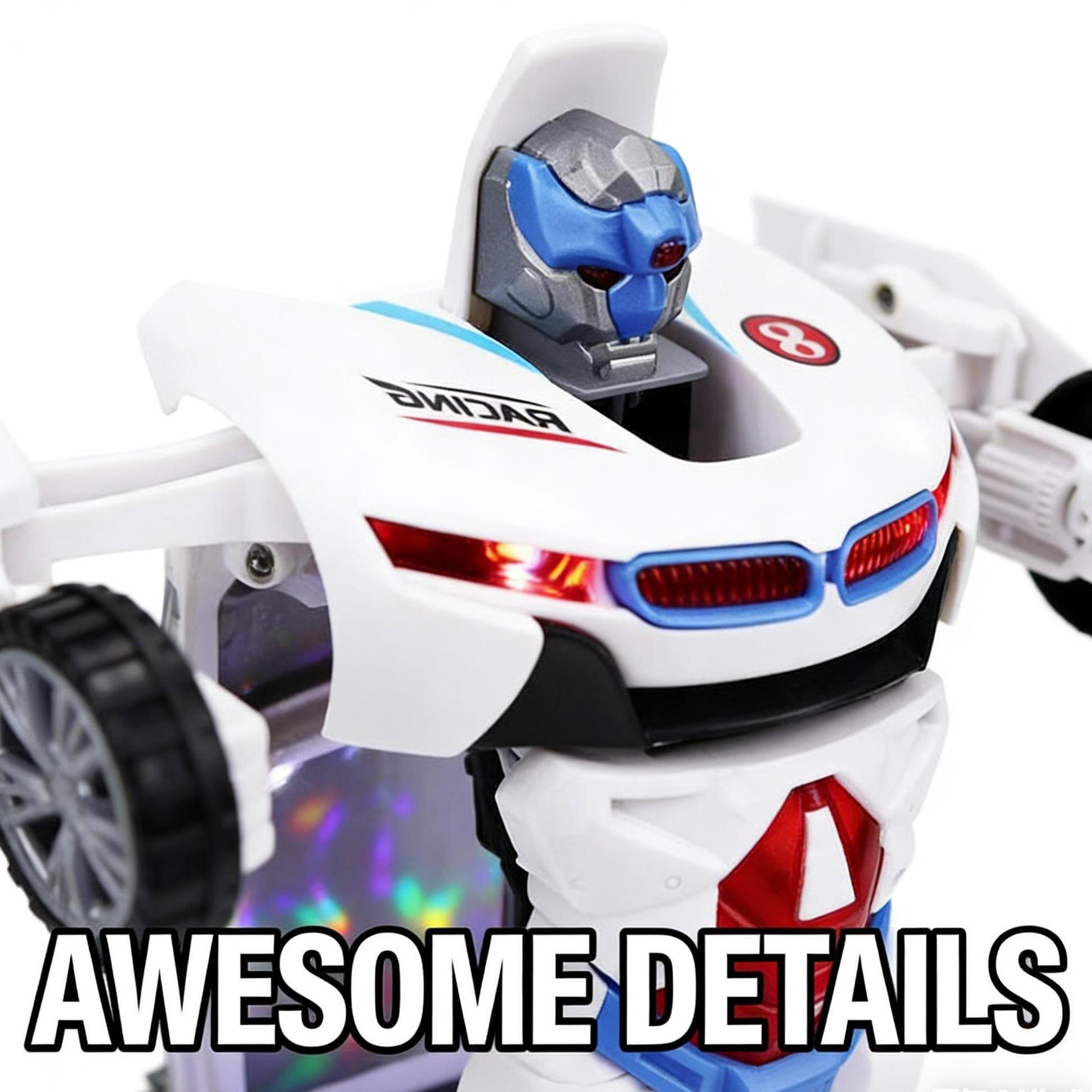 Deformable Racing Robot Car, 2-in-1 Electric Toy Vehicle, High-Performance Toy for Kids' Playtime & Gifting