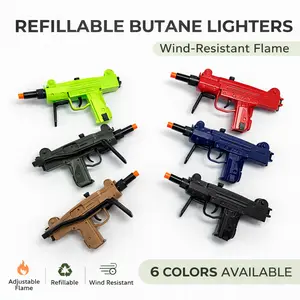 Refillable Windproof Butane Lighter with Case – Adjustable Output