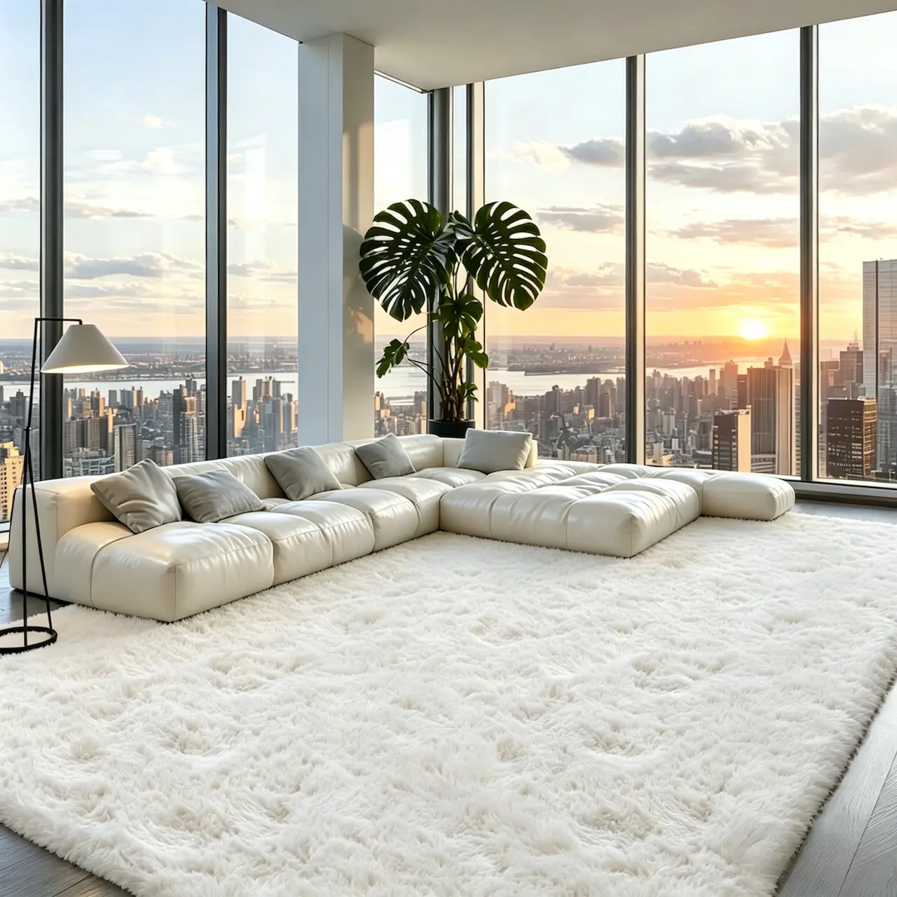 Ultra Soft Plush Area Rug – High Pile Fluffy Floor Carpet with Non-Slip Backing, Cozy Home Decor for Living Room Bedroom Dorm, Stain Resistant Easy Care